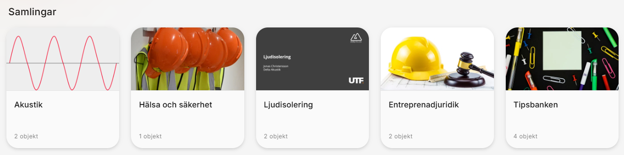 Samlingar i UTF-akademin
